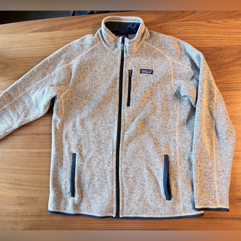 Patagonia Light Gray Full-Zip Better Sweater